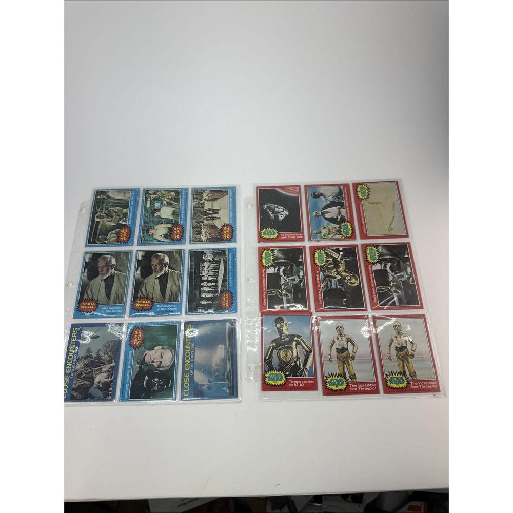 1977 Topps Star Wars Trading Card Lot Series 1 & 2 Red Blue Border Vintage Cards